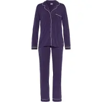LASCANA Pyjama kerma / tummanvioletti