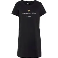 Vivance Yöpaita 'Dreams' kulta / musta / valkoinen