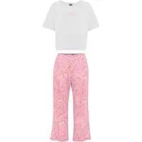 LASCANA Pyjama vaaleanoranssi / roosa / valkoinen