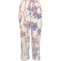 LASCANA Pyjamahousut beige / lila / vaaleanpunainen