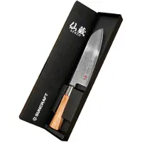 Suncraft Senzo Damascus Twisted Octagon Santoku, 17 cm