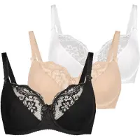 TEYLI Rintaliivi 'Anastasia' beige / musta / valkoinen