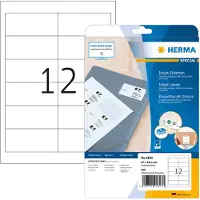 Herma 4823, Valkoinen, Itse kiinnittyvä tulostintarra, A4, Paperi, Mustesuihku, Kiinteä