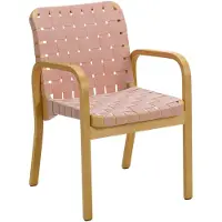 Artek Armchair 45 Lepotuoli Hunajapetsattu / Reunavahviste - Tuolit Koivu Punainen - 28202602
