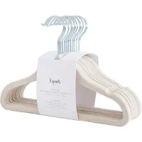 3 Sprouts Velvet Hangers (15 Pcs.), Beige - Beige - ONE SIZE