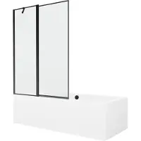 Mexen Kylpyamme Cube paneeleilla ja lasiseinällä, 170x80 cm + 120 cm