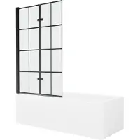 Mexen Cubik kylpyamme viimeistelyllä ja lasiseinällä, 150x70 cm + 100 cm (II)