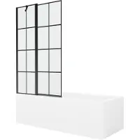 Mexen Kylpyamme Cubik paneeleilla ja lasiseinällä, 170x70 cm + 100 cm