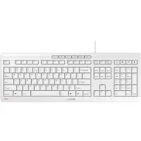 Cherry STREAM, Täysikokoinen (100 %), Langallinen, USB, Mekaaninen, QWERTY, Valkoinen (JK-8500EU-0)