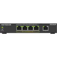 Netgear GS305P-300EUS - Hallitsematon 5-porttinen Gigabit Ethernet Power over Ethernet -kytkin, Musta