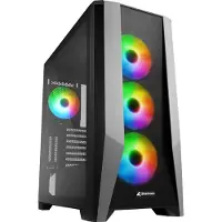 Sharkoon ELITE SHARK TG7M RGB, PC, Musta, ATX, EATX, mikro ATX, Mini-ITX, Pelaaminen, Multi, Kotelotuulettimet (4044951035069)