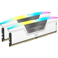 Corsair 32GB (2 x 16GB) Vengeance RGB, DDR5 6400MHz, CL32, 1.40V, valkoinen/harmaa