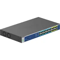 Netgear GS524UP, Hallitsematon, Gigabit Ethernet (10/100/1000), Täysin kaksipuolinen, Power over Ethernet -tuki, Telineasennus