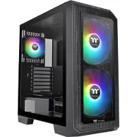 Thermaltake View 300 MX, Midi Tower, PC, Musta, ATX, EATX, mikro ATX, Mini-ITX, Akryylinitriilibutadieenistyreeni (ABS), SPCC, Karkaistu lasi, Multi (CA-1P6-00M1WN-00)