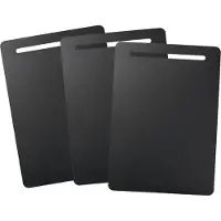 Fiskars Ff Plastskærebræt, 3 Stk. - Black - 34.6X24.6CM