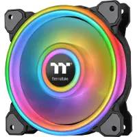 Thermaltake Riing Quad PWM RGB -tuuletin, hydraulinen laakeri, 140 mm, musta