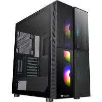 Thermaltake Versa T26 TG ARGB, Midi Tower, PC, Musta, ATX, EATX, mikro ATX, Mini-ITX, SPCC, Pelaaminen (CA-1W1-00M1WN-01)