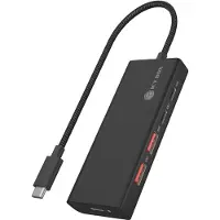 Icy Box – IB-HUB1436-CPD, Langallinen, USB 3.2 Gen 2 (3.1 Gen 2) Type-A, 100 W, Musta, 10 Gbit/s, Alumiini