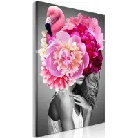Artgeist Kuva - Flamingo Girl (1 Part) Vertical