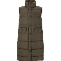 Whistler Amaretto W Long Puffer Vest - Khaki green - 38