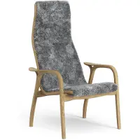 Swedese Lamino nojatuoli öljytty tammi/lampaannahka Scandinavian Grey (harmaa)