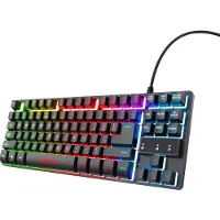 Trust GXT 833 Thado keyboard Gaming USB Dutch Black, Silver