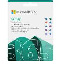 Microsoft 365 Family | 6 käyttäjää - 1 vuosi | Sisältää päivitykset