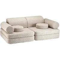 WigiWama Play Rakennettava Sohva 272x156 cm, Biscuit