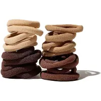Hairlust Elastic Hair Ties 20 Pack Coffee