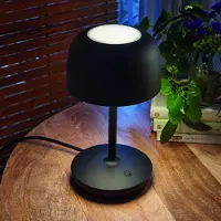 Bover Led pöytävalaisin Bol, himmennettävä, Musta, Olohuone/ruokailutila, Alumiini, Design