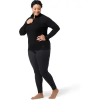 Smartwool Women's Classic Thermal Merino Base Layer 1/4 Zip Boxed Black Kerrasto yläosat XL