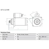 Bosch Starttimoottori - VW - T4 transporter, T4 transporter syncro