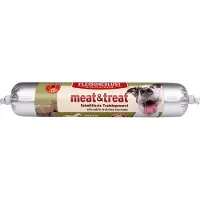 Fleischeslust 6x80g meat & treat treenimakkara hevonen koiran herkku