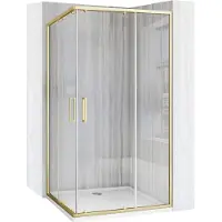 REA City suihkukaappi 80x100 Brushed Gold