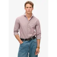 Superdry for man. M4010860A Casual long sleeve pink shirt (M), Cotton