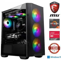 Mdata Gaming Tietokone Ryzen 5 5500 16GB 512GB SSD RX 580 8GB Windows 11