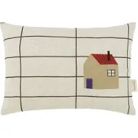 Nobodinoz Vibes Rect. Cushion Linen 33X22 S - Multi/patterned - ONE SIZE