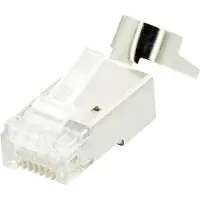 Microconnect Suojattu FTP Cat7/6 RJ-45-liitin, hopea, 10kpl