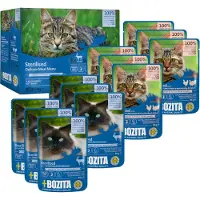 Bozita 12x85g Paloja kastikkeessa Sterilised lihalajitelma kissan märkäruoka