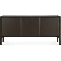 Ethnicraft PI Sideboard Teak dark brown, 3 ovea