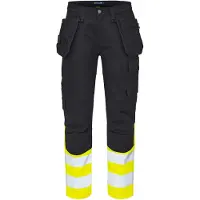 Projob 6560 Housut En Iso 20471 Luokka 1 - Black/Yellow - D104