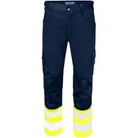 Projob 6537 Stretchhousut En Iso 20471 Luokka 1 - Navy blue/yellow - C42/142