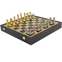 Manopoulos Classic Metal Staunton Metal Shakkisetti 41 cm:n laudalla