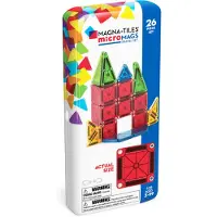 Magna-Tiles microMAGS 26-osainen matkamagneettinen rakennussarja - rohkeat värit Alkuperäinen magneettinen rakennusmerkki