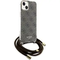 GUESS iPhone 15 Kuori Crossbody Cord Ruskea
