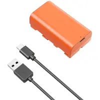 SmallRig 4971 NP-F550 USB-C ladattava kameran akku (oranssi)
