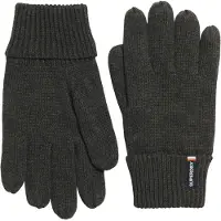 Superdry for man. M9310076A Knitted gloves with grey Essential logo (OSFA), Casual, Organic Cotton, Sustainable