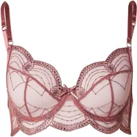 Hunkemoller Ruby Non-Padded Underwired Bra - Pink - 70 C