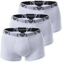 Emporio Armani Men's Knit 3Pack Trunk - White - L