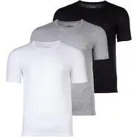 BOSS for man. 50475284 Pack 3 T-shirts RN Clsico black, white, gray (L), Casual, Grey, Cotton, Short sleeve